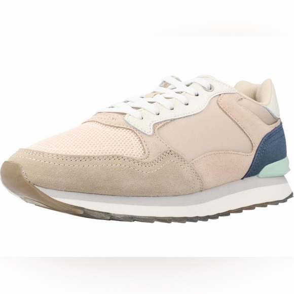 NEW Anthropologie Hoff Bilbao tennis shoes - Beige and Blue Casual Sneakers - Picture 4 of 7